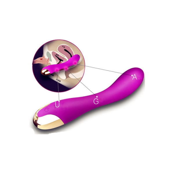 Vibromasseur violet 10 programmes USB 